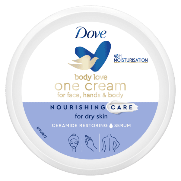 Dove Crema de manos, cara y cuerpo para piel seca Nourishing 250ml