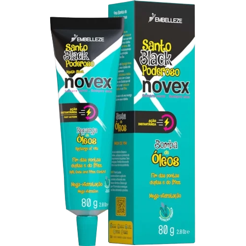 Mascarilla hidratante recargadora de aceite potente Novex Holy Black